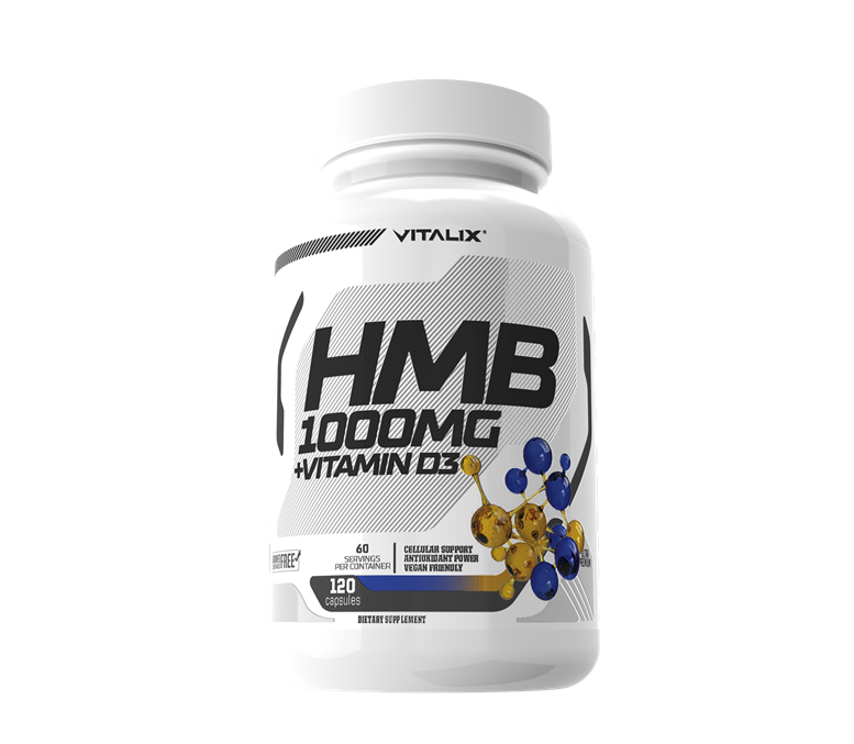 VITALIX HMB 1000mg + Vitamin D3 | Muscle Preservation & Recovery Formula | 120 Capsules
