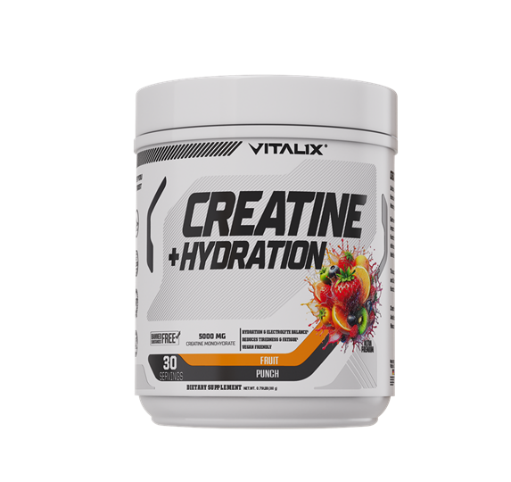 VITALIX Creatine + Hydration | 5000mg Creatine Monohydrate | Fruit Punch | 30 Servings