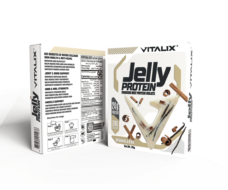 VITALIX Jelly Protein – Muhallebi | Creamy Dessert Flavor | 24g Protein | Zero Sugar | 26g