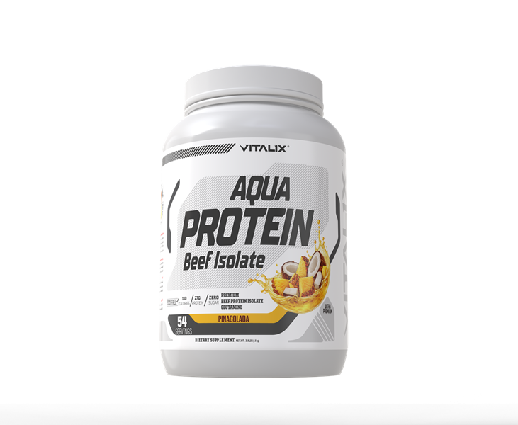 VITALIX Aqua Protein Beef Isolate | Piña Colada | 27g Protein | Zero Sugar | 1.8kg