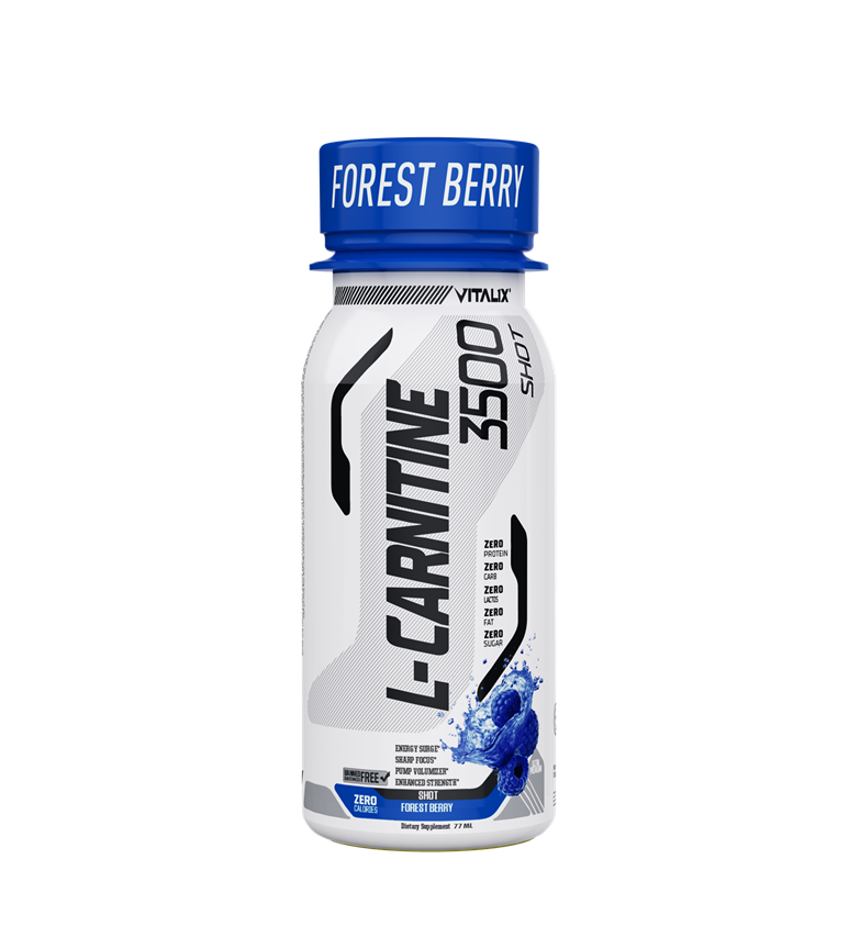 VITALIX L-CARNITINE 3500 SHOT – Forest Berry | Zero Sugar Energy & Fat Metabolism Support | 77ml