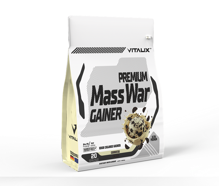 VITALIX Premium Mass War Gainer | Cookies & Cream | High-Calorie Weight Gainer | 5kg