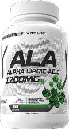 Vitalix Alpha Lipoic Acid (ALA) packaging from the brand catalogue
