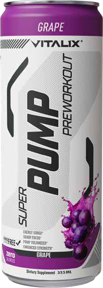 Vitalix Super Pump Pre-Workout (Can) packaging from the brand catalogue